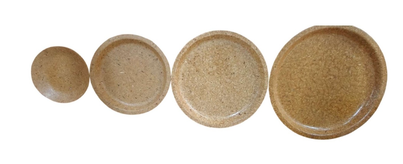 Paddy Husk Biodegradable Plates — 4 sizes